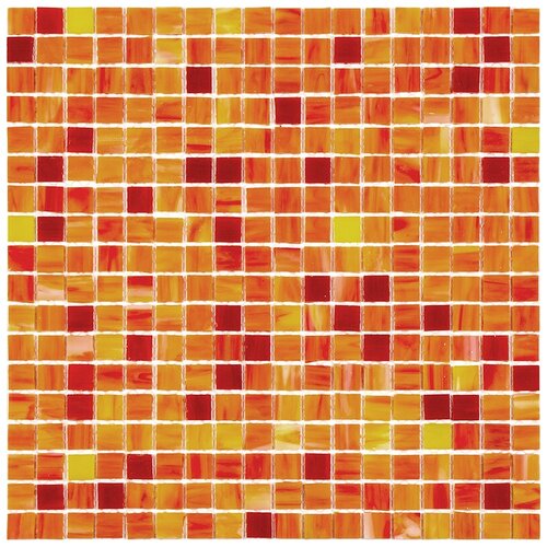 Мозаика Alma 06SM-Mensa-m из глянцевого цветного стекла размер 29.8х29.8 см чип 15x15 мм толщ. 4 мм площадь 0.089 м2 на сетке
