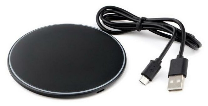 Беспроводное зарядное устройство Cablexpert MP3A-PC-32, 10 Вт, 3 А, черное - фотография № 1