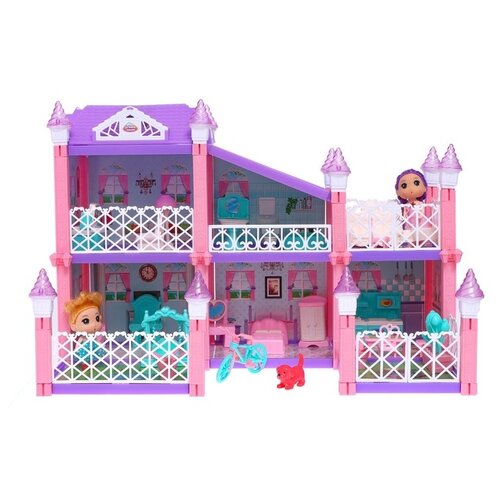 Сима-ленд кукольный домик, 7815883, розовый/фиолетовый сима ленд кукольный домик радость 2337184 розовый