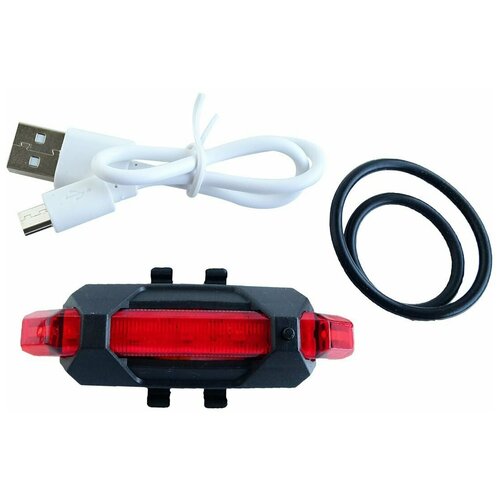 Фонарь велосипедный задний KMS EXPERT 5237 с аккумулятором и зарядкой USB миниатюрная перезаряжаемая светодиодная вспышка суперъяркий карманный фсветильник рь с зарядкой через usb многофункциональный светодиод