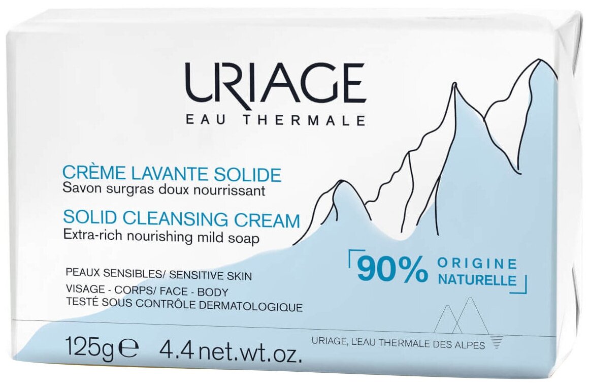 Uriage Очищающее крем-мыло с термальной водой и маслом ши Eau Thermale Creme Lavante Solide 125г