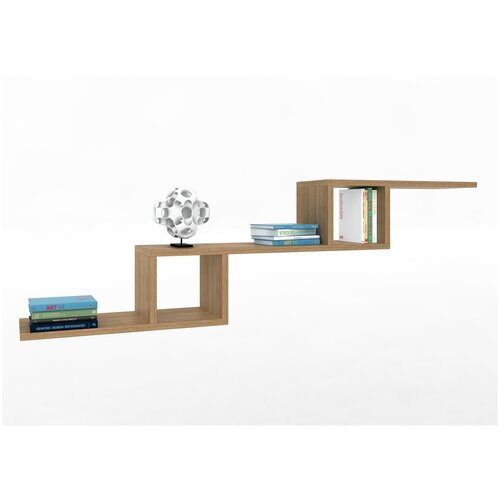 Полка навесная настенная Pixels для вещей, книг, игрушек, для дома и офиса, декор, лдсп, Венге