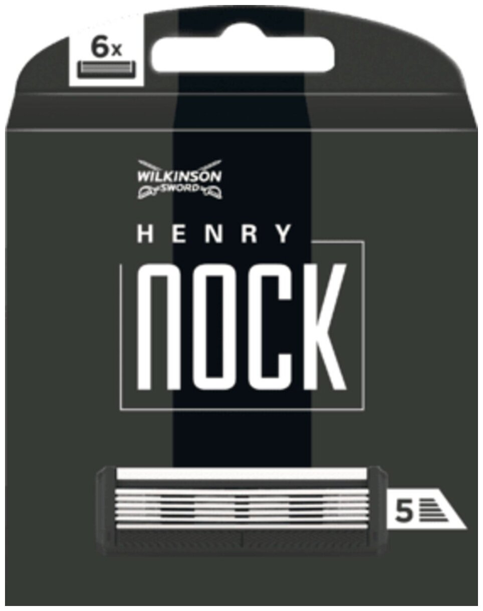 Wilkinson Sword HENRY NOCK / Сменные кассеты для бритвенного станка HENRY NOCK, 6 шт.