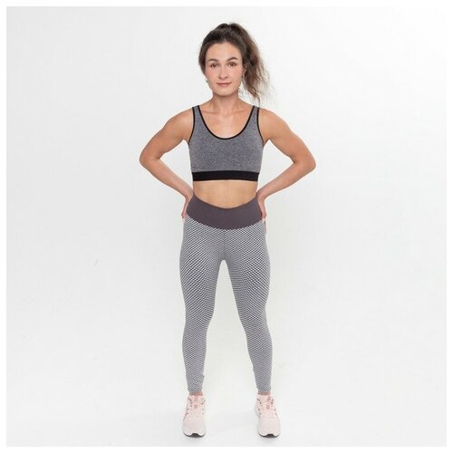 фото Леггинсы женские спортивные, цвет серый, размер 40-42 (s) pro-fit