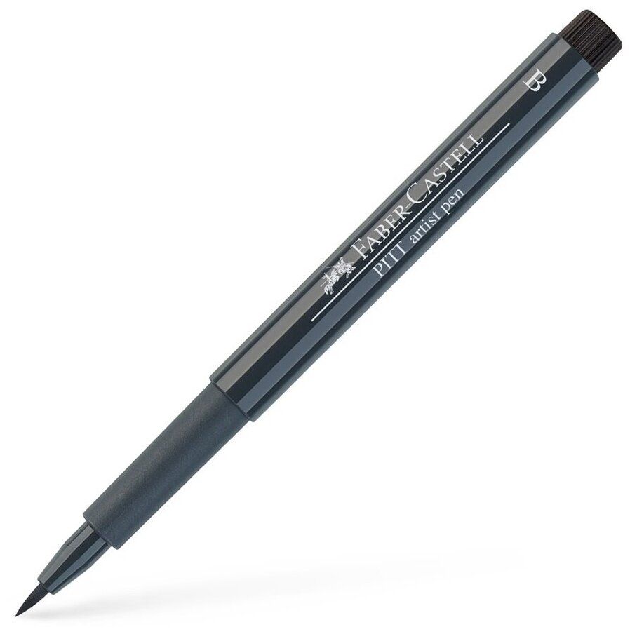 Ручка капиллярная Faber-Castell "Pitt Artist Pen Brush" (кисть, круглая) цвет 235 холодный серый VI (167435)