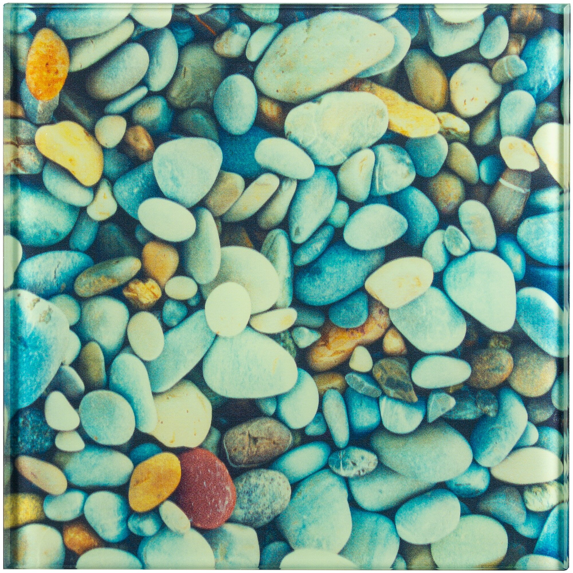 Лицевая панель для вентилятора airRoxy dRim 100/125(стекло интерьерное, береговая галька)