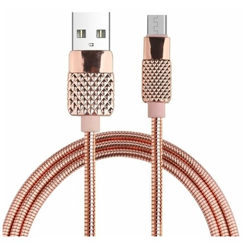 Кабель для зарядки и передачи данных AWEI CL-88 Metal Data, USB to Micro USB, 2.4A, 1 м, Золотистый кабель awei usb microusb cl 98 1 м черный