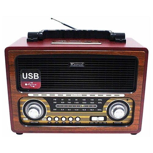 Радиоприемник Kemai MD-1800BT BluetoothMP3USBSDБордовый 257200₽