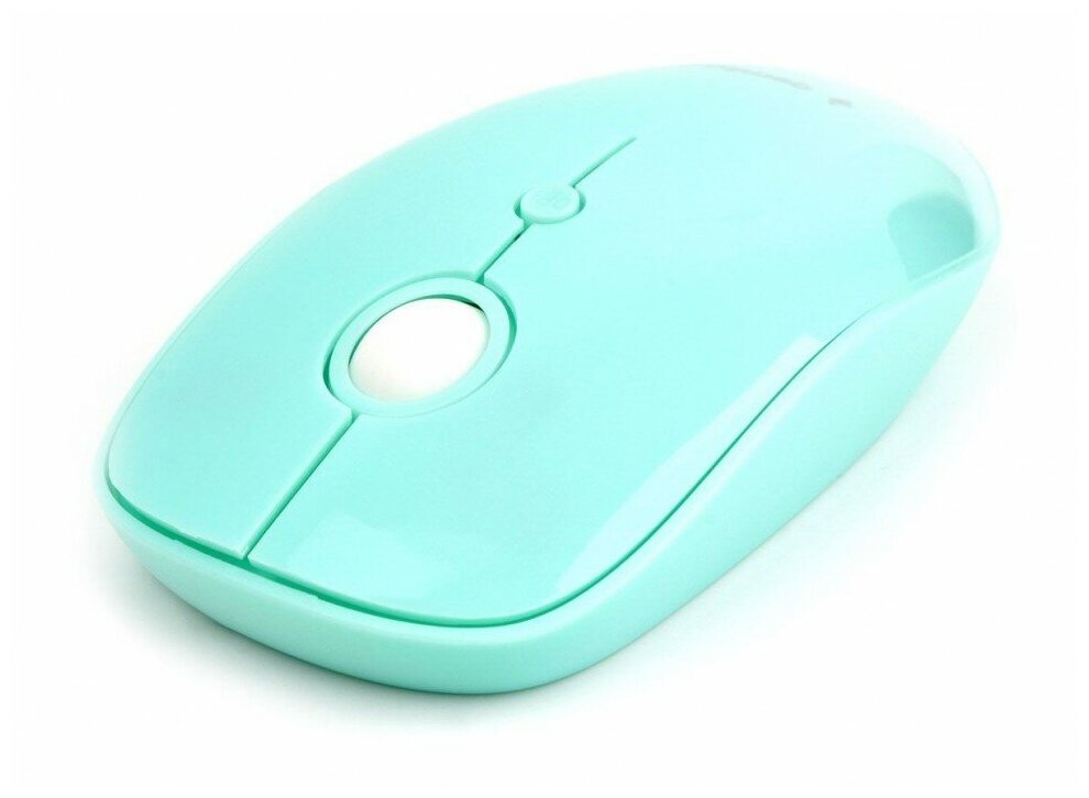 Мышь беспроводная Gembird MUSW-395 24 ГГц 2 кнопки колесо кнопка 1000DPI мятный глянец