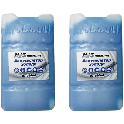 фото Хладоэлемент для термосумок пластиковый avs ig-450ml (аккумулятор холода для сумок) хладоэлемент медицинский. комплект 2 шт. - 80709(2)