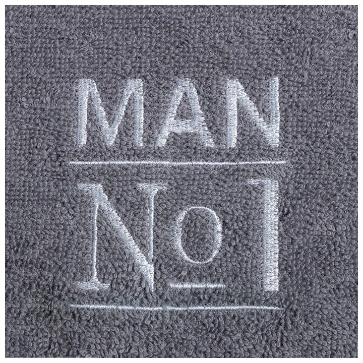 Полотенце махровое "Man №1" 30х60 см, 100% хлопок 340г/м2 - фотография № 2