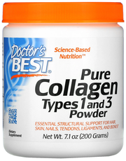 Doctor's Best Collagen Types 1 & 3 Powder (Коллаген тип 1 и 3 порошок) 200 гр