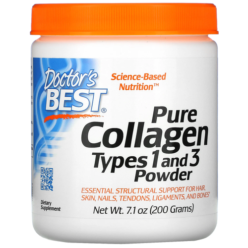 Doctor's Best Collagen Types 1 & 3 Powder (Коллаген тип 1 и 3 порошок) 200 гр doctor s best collagen types 1