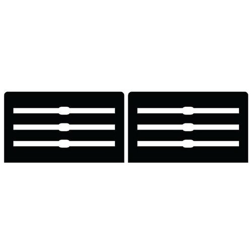 Дефлектор из оргстекла 3 полосы ВАЗ 2104,2105,2107 (на двухстороннем скотче) 2шт. в комплекте