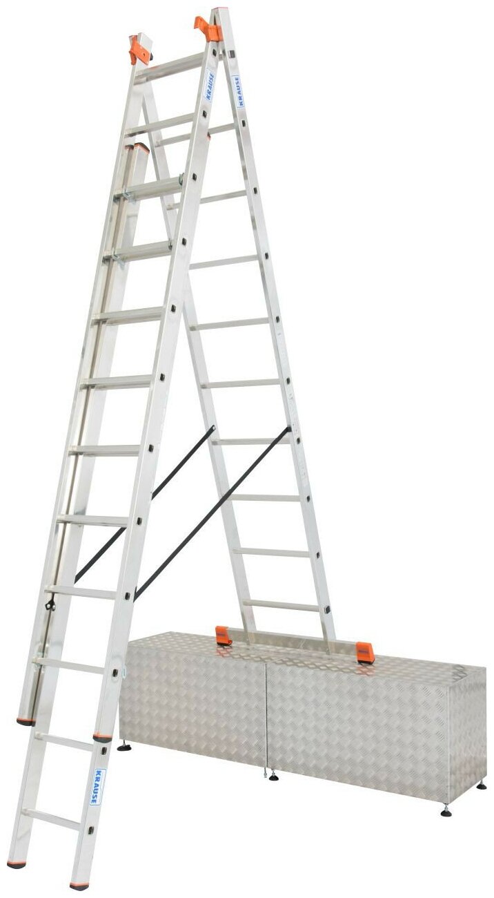 Универсальная лестница Krause Tribilo 3x10 ступеней с доп. функцией (арт. 129765)