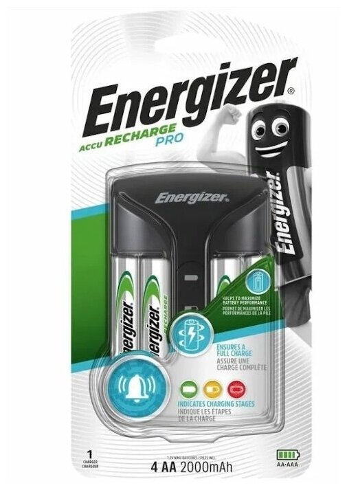 Зарядное устройство Energizer ЗУ Charger Pro AA-AAA (+4xАА 2000mah)