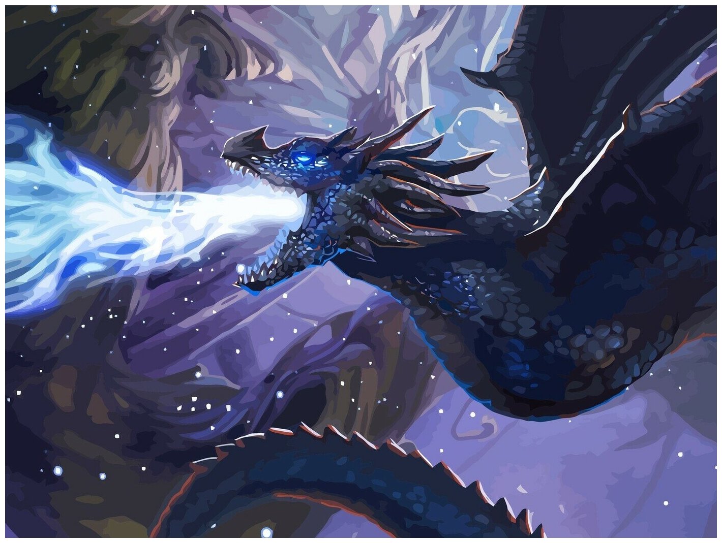 Картина по номерам на холсте дракон - 544
