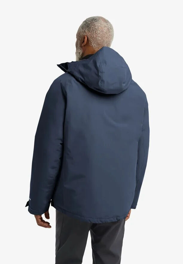 Пуховик Jack Wolfskin ICECAPE 2L DOWN INS JKT, размер S, темно-синий — фото 1