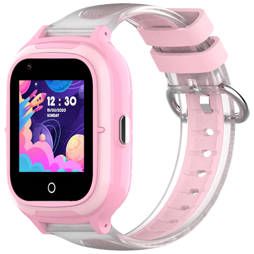 Детские смарт часы KT23 4G с виброзвонком и видеозвонком, розовые