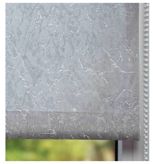 Рулонная штора LM DECOR "Жаккард" 05 Серый 57х160 см - фотография № 13