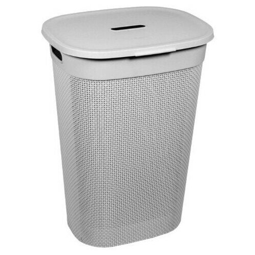 Корзина для белья с крышкой Oslo 55л (43*34*60см), серый шторм PT1334СШ Plast team