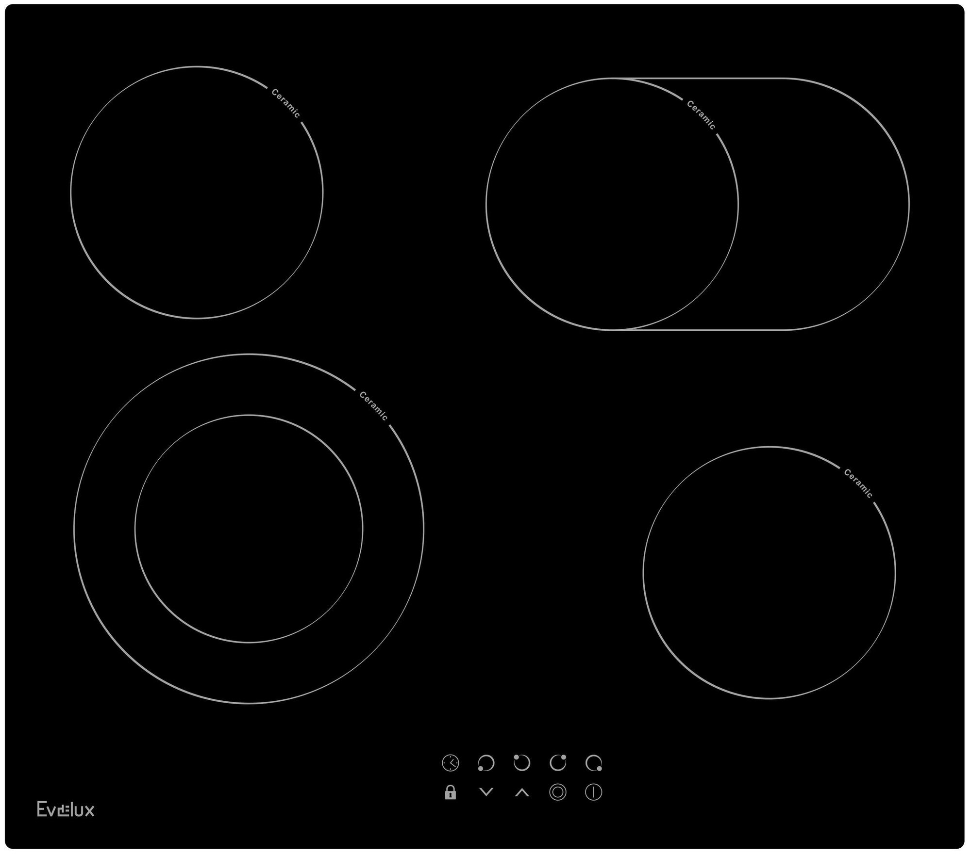 Варочные поверхности Evelux HEV 642 B - фотография № 2