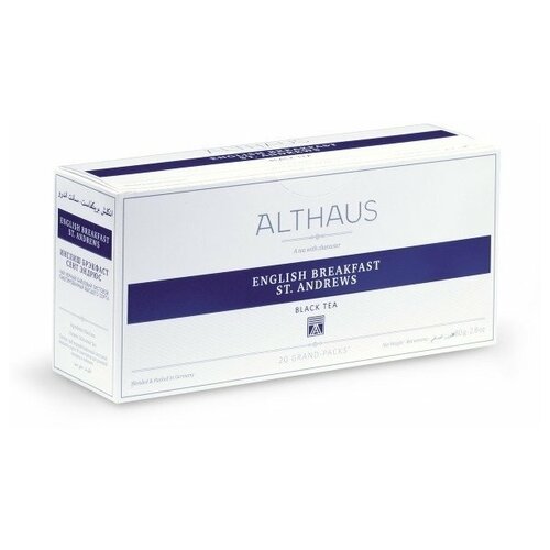 фото Чай черный althaus english breakfast st. andrews (английский завтрак st. andrews) 20 пакетиков на чайник