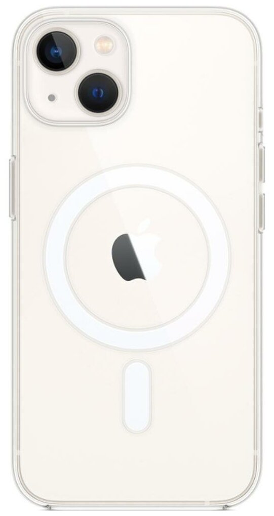 Чехол силиконовый Magsafe для Apple iPhone 13 с защитой камеры прозрачный