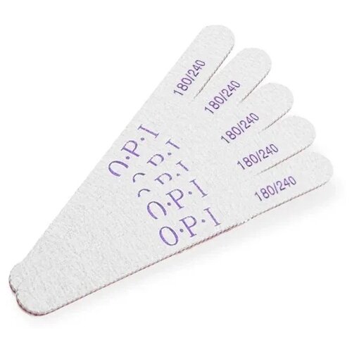 OPI пилка для изменения длины 180/240, 10 шт., серый пилки для ногтей opi 180 240 бумеранг 5 шт пилки для маникюра и педикюра набор для маникюра