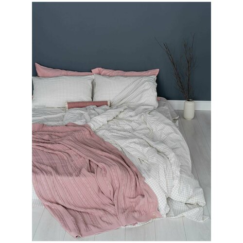 Постельное бельё из варёного хлопка, Versalise Decor, Евро, в клетку