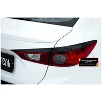 Накладки на задние фонари (реснички) Mazda 3 седан 2013-2016 (III дорестайлинг)