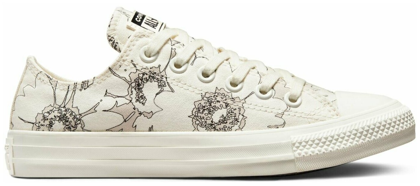 Кеды женские Converse Chuck Taylor All Star Crafted Florals A01189 низкие белые 