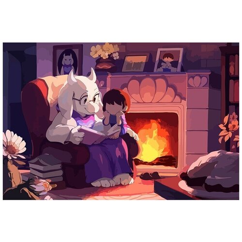 Картина по номерам на холсте игра Undertale - 6773 Г 60x40 картина по номерам на холсте игра undertale 9473 г 60x40