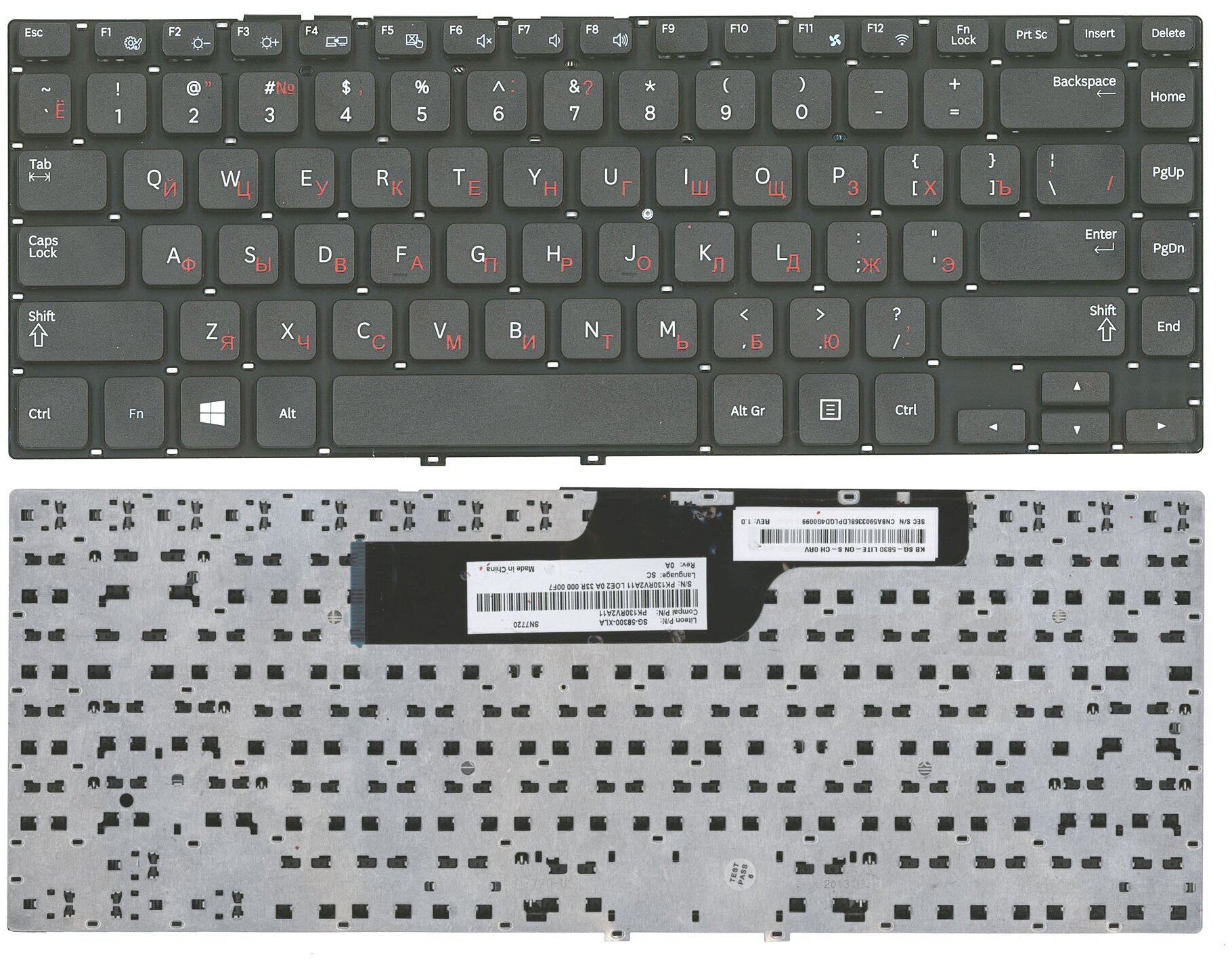 Клавиатура для ноутбука Samsumg NP355V4C черная 950₽