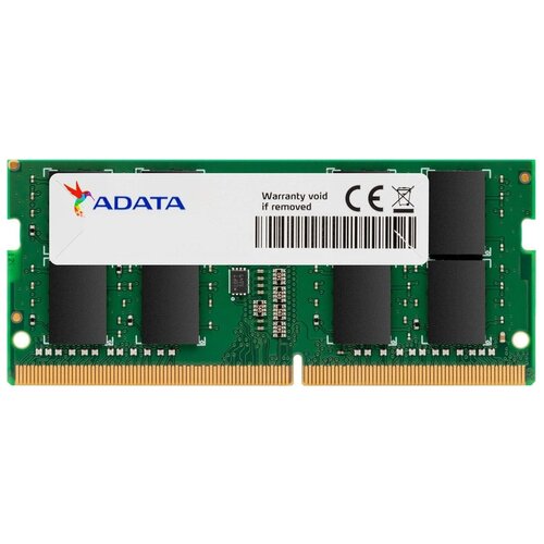 Оперативная память ADATA 8 ГБ DDR4 3200 МГц SODIMM CL22 оперативная память adata 8 гб ddr4 2666 мгц dimm cl19 ad4u26668g19 sgn