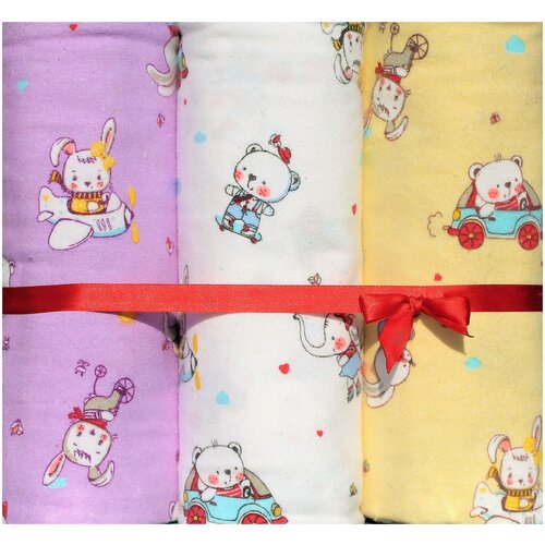 Пеленки детские Велли СЛ-390М, размер 90 на 120 см. фланелевые, для пеленания новорожденных на выписку в роддом многоразовые