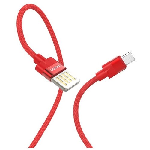 Кабель Hoco microUSB - USB U55 Outstanding Charging Data Cable красный usb hoco u55 outstanding micro l 1м черный