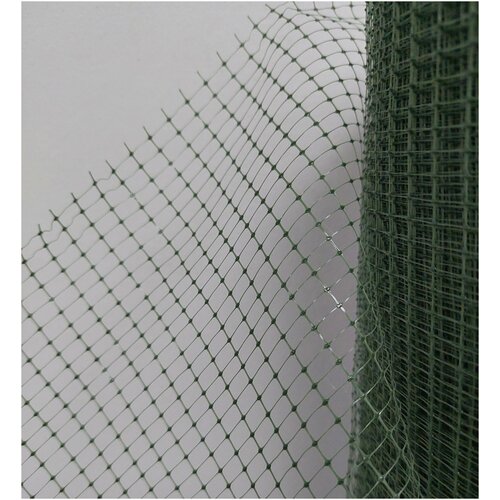 Сетка садовая для защиты водоемов, урожая от птиц размером 2х25м, квадратная ячейка 6х8 мм, хаки