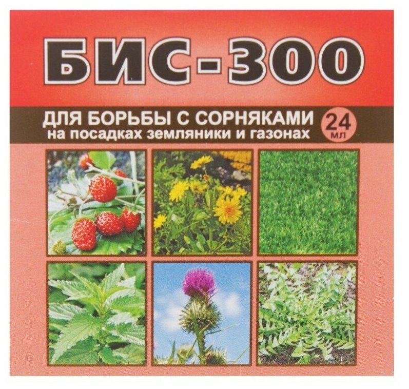 Средство для борьбы с сорняками на посадках земляники и газонах «БИС-300» 24 мл - фотография № 1
