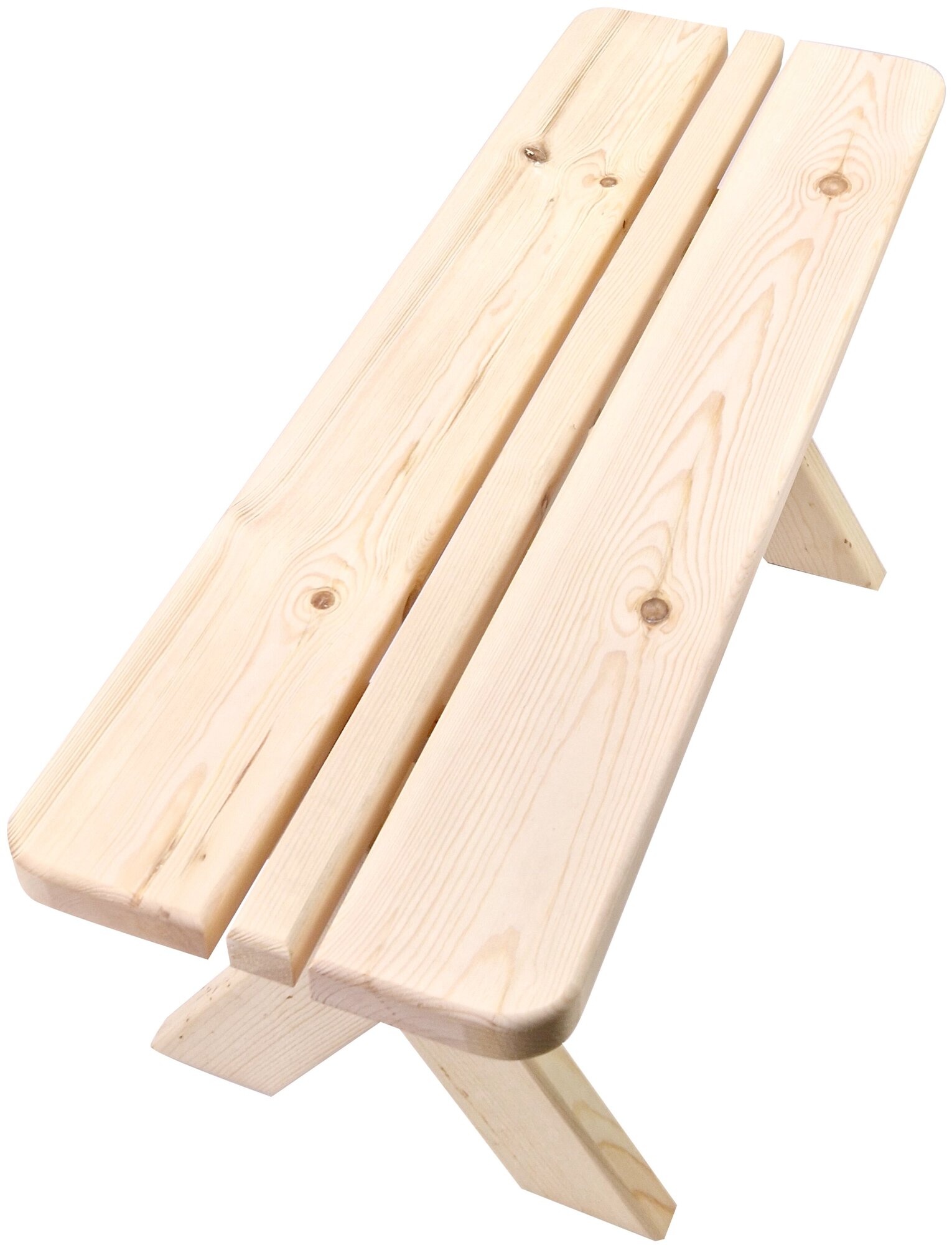 Скамейка деревянная 1.2 метра из массива Вологодской сосны люкс. Для сада / дома / бани /сауны - фотография № 5