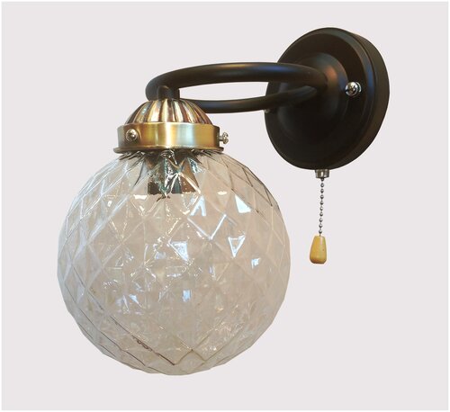 Бра, настенный светильник JUPITER LIGHTING MО 85-1197/1 АВ+ВК, E14, 1х60 Вт