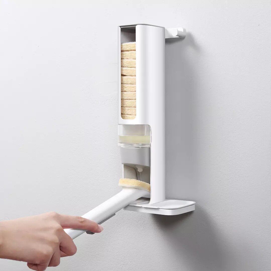 Картинки Губки для мытья посуды Xiaomi Blue Fish Disposable Pot Brush Set 30 шт.