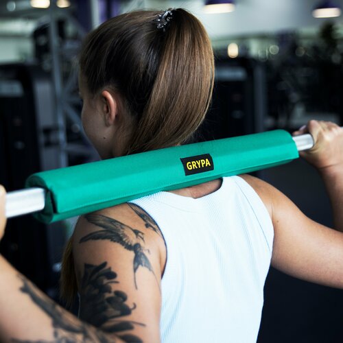 Накладка на гриф штанги GRYPA 50см зеленый (мягкая подушка для грифа)