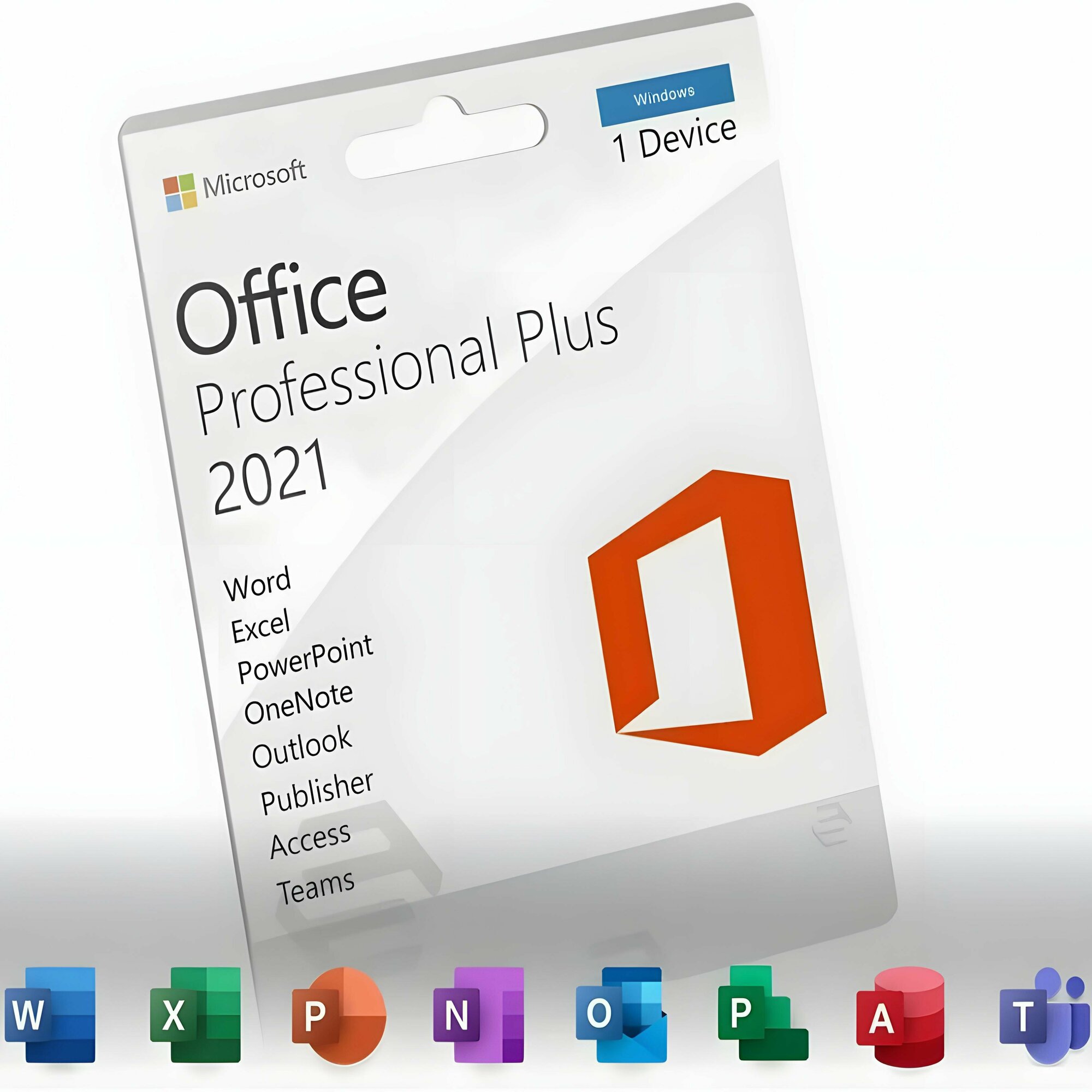 Microsoft Office 2021 Professional Plus на 1 ПК онлайн активация (без привязки к учетной записи) электронный ключ