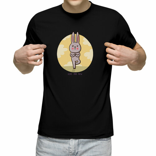 Футболка Us Basic, размер XL, черный мужская футболка милый зайчик и йога медитация time 2xl серый меланж