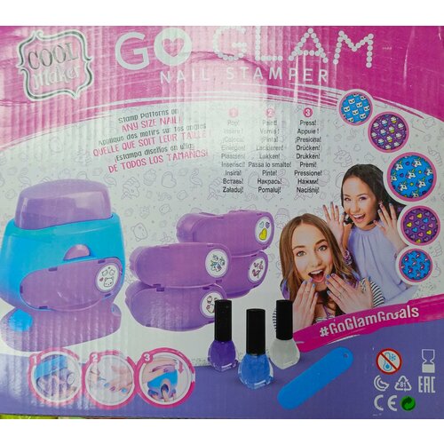 Go Glam Игровой маникюрный набор для девочек набор игровой spin master go glam nail studio маникюрный розовый