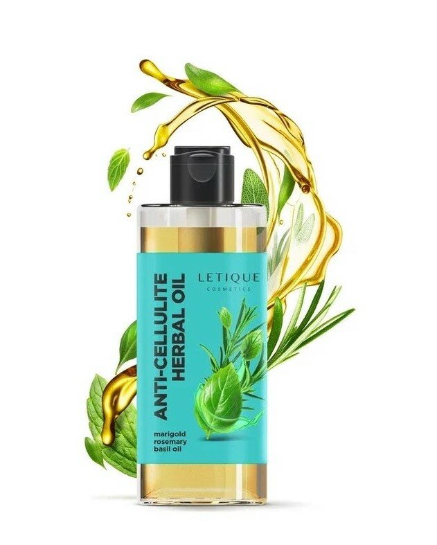 Letique Cosmetics Антицеллюлитное криомасло для ухода за телом ANTI-CELLULITE HERBAL OIL, 150 мл.