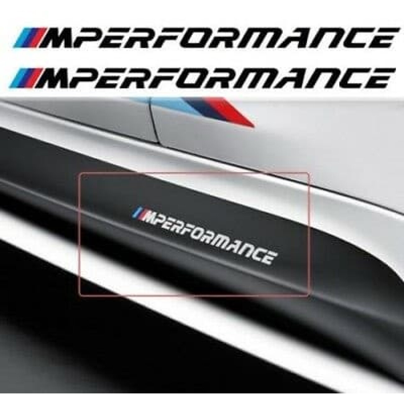 Наклейки на двери BMW M-performance черные