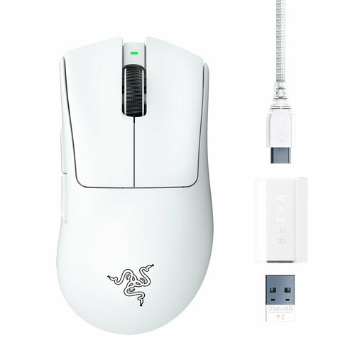 Беспроводная игровая мышь Razer DeathAdder V3 Pro, белая sonoff zb dongle p zigbee 3 0 usb dongle plus wireless zigbee gateway analyzer zigbee2mqtt usb interface capture with antenna