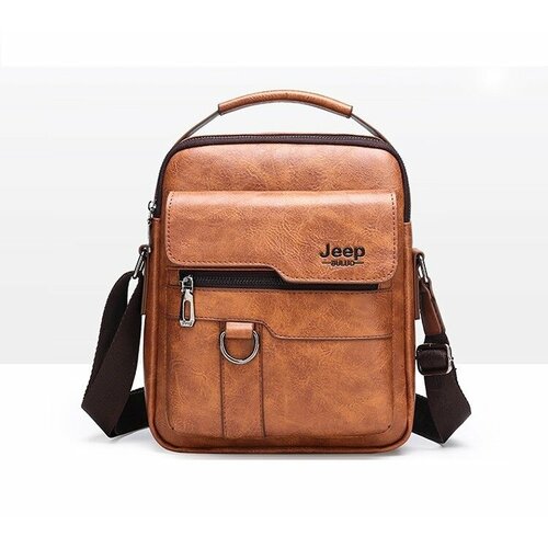 Сумка мессенджер Porfetto, фактура гладкая, коричневый